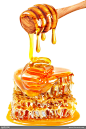天然美味蜂巢蜜高清图片