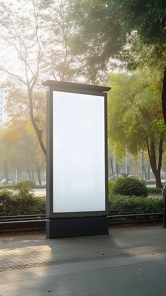 大型展示牌竖版广告牌海报样机模型图片-花瓣网