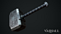 Mjolnir (Thor's Hammer), Attila Marton : Mjolnir done for Blackrose Arts developers of VALHALL.
One 4k texture set for the cinematic which can be seen there:
https://www.youtube.com/watch?v=AwMPjlz8X94
Otherwise 2k in game.
4.5k triangles
Responsible for 