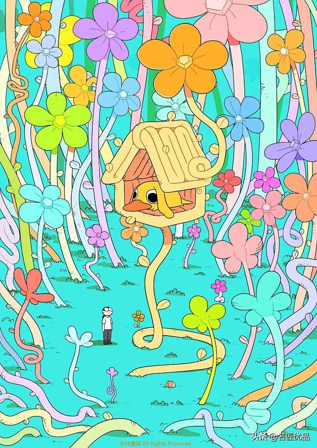 ❤关注公众号：星期五治愈星球，更多插画、...