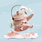 36daysoftype 3D 3dart animation  Character Character design  Food  ILLUSTRATION  japan kawaii