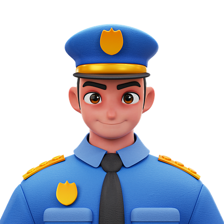 警察3D插图