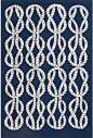 现代风格深蓝白色绳子图案地毯贴图