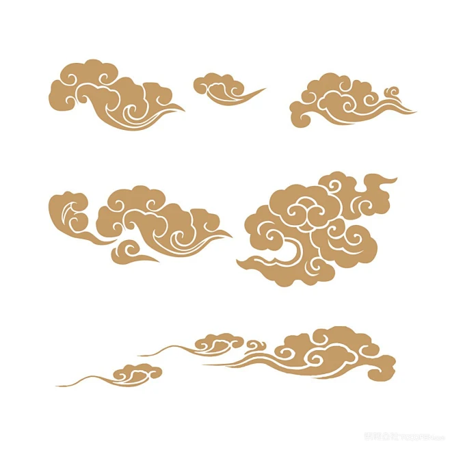 中式传统吉祥图案矢量云纹素材-花瓣网