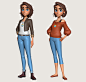 Ellie - Supernatural City, Ander Liza : Hey! For the past year I’ve been working for Rovio on their Match 3 game Supernatural City. 
This is Ellie, the first model I did for them and main character of the game. As often happens in these cases, she went th