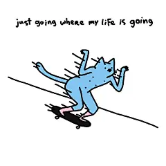 玩滑板的猫 卡通IP 可爱 魔性