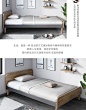 实木腿单人床1.2米家用双人橡木小户型1.5米现代北欧风卧室储物床-tmall.com天猫