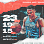 Russell Westbrook | 107th Career Triple-Double : Russell Westbrook | 3rd Triple-Double of the Season | 107th Career Triple-Double | Oklahoma City Thunder | NBA