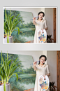 连衣裙绘画女性人物摄影图片