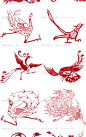 中式传统古典喜庆神话神鸟凤凰吉祥纹样纹理图案AI矢量设计素材图