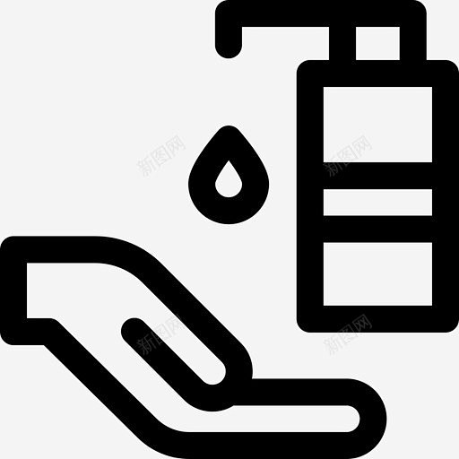 洗手液社交距离13线性 免费下载 页面网...