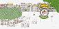 手绘城市建筑风景插画免抠素材 绿荫 设计图片 免费下载 页面网页 平面电商 创意素材 png素材