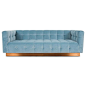 Delano Sofa in Capri Blue Velvet