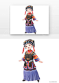 彝族女性服装服饰民族图片