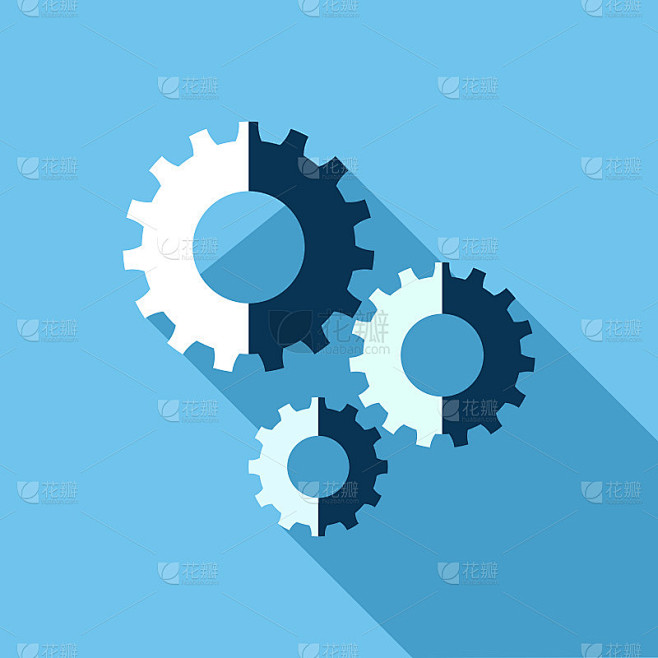 Gear icon vector wit...