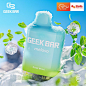 Photo by GEEKBAR on May 21, 2023. May be an image of hair product, chocolate bar, melon, bar soap, hand cream and text that says 'G GEEK BAR VPU nside DUAL M”SH COIL GEEK BAR meloso Cool Mint 21+'.