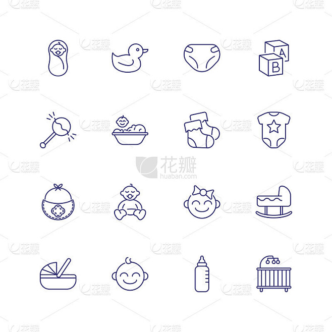 照顾孩子的图标
