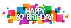 色彩鲜艳,第六十岁生日,字体,短语,单词,周年纪念,请柬,贺卡,数字60