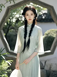 美女壁纸︳中式旗袍美女，温婉气质如兰_15_蒹葭_来自小红书网页版