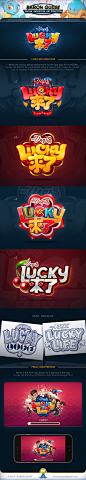 "Lucky Life Slots" Logo Design, Aaron Quist : I was tasked with creating a logo for the app 'Lucky Life Slots by myVEGAS'. The goal was to identify a shape design, font, and overall aesthetic that branded the app in a way that was consistent wit