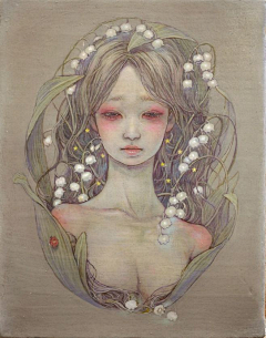 肖姗泓采集到日本插画家 平野実穂(Miho Hirano) 绘画作品