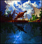 #背景 【動画】空より大きな悩みなし - mocha@コミティアそ11ｂ的动图 - pixiv : 個人の風景画集『BACKGROUND ARTWORKS』の紹介用動画で使用したアニメーションの一部です。その②。ただ雲が流れていくだけですが、それをのんびり見る時間こそが大事な時もある気がします。フル