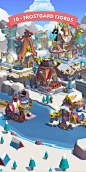 This may contain: an animated winter wonderland with lots of snow