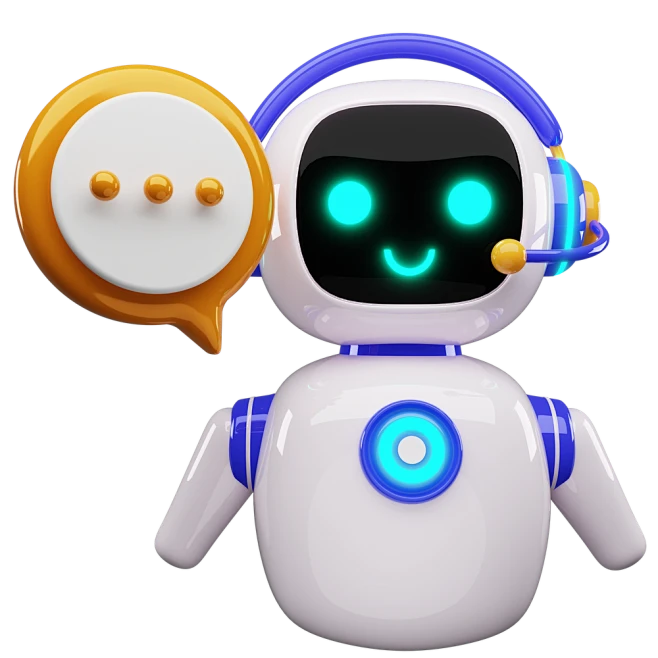 Robot Chat 3D Icon-花瓣网