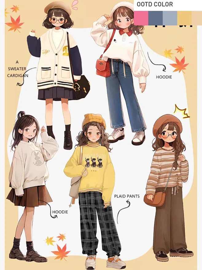7套女大童秋冬穿搭！真的太赞了