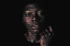 神秘风格海报剪切覆盖效果 (PSD)