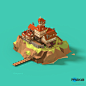 pirate 3D blender Low Poly polygon game Character models ship Weapon