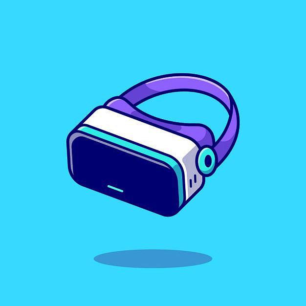 虚拟现实VR眼镜设备，卡通矢量图插画矢量图素材