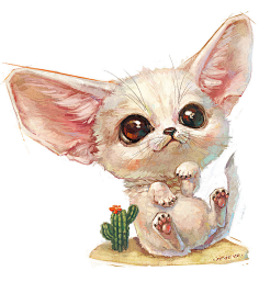 38】——大耳朵小奶狐 鸣谢"金沙砾教育"约稿,来自沙漠的耳廓狐作为"