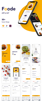 UI Kits : Foode is food ordering & delivery UI kit designed for brands and designers.  Package includes 50+ Screen Sketch, Figma & Xd files. Perfect tool to help you create food ordering & food delivery apps. It has an easy setup and many feat
