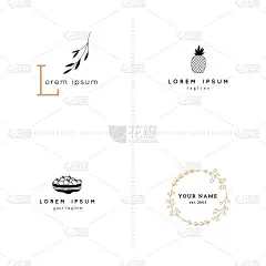 带有手绘夏季图标的矢量标签模板集。