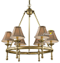 Harbor House Copper and 6 Fabric Shades Chandelier contemporary chandeliers@北坤人素材