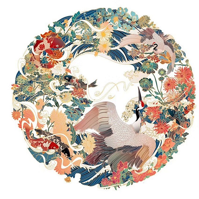 中国风 古风 新年素材 灯笼 祥云 素材...