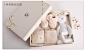新品节日礼盒米色母婴礼品盒包装盒子儿童生日送宝宝礼物折叠纸盒-淘宝网