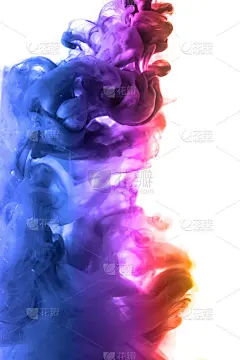 水中的彩色染料。摘要背景。墙纸。概念艺术