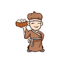 卡通包子手绘小笼包