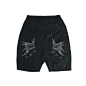 FEATHER PANELLED SHORTS - FEATHER