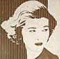 Cardboard Relief Portrait – Anne Taylor: 