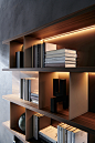 Modern modular bookcase, Italian design - Grid - Molteni&C : Modular GRID panel system with interior LED lighting | Italian modern design | Designed by Vincent Van Duysen. Find out where to buy it!