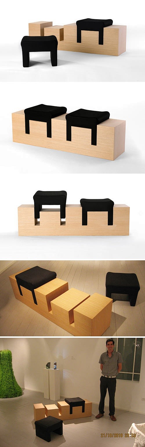 创意沙发，直接坐下来也可以分开单用作椅子...