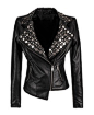 Studded Leather Biker Jacket