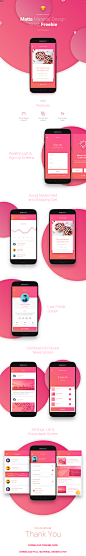 Matta - Material Design Mobile UI Kit - Freebie on Behance