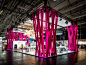 Exhibition Design | Deutsche Telekom IAA 2015 : hartmannvonsiebenthal designs and builds a trade fair stand on the IAA 2015, in which center an interactive installation, surrounded by the three biggest German automobile manufacturers Mercedes-Benz, Volksw