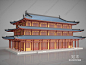 中式中国传统古建筑建筑外观3D模型下载【ID:232767848】