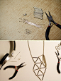 DIY: geometric necklace