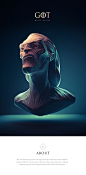 WHITE WALKER// 3D Sculpture : This 3D illustration project was inspired by the well known White Walkers from the HBO TV series Game of Thrones. This version started as a ZBrush sculpting exercise from Flipped Normals that turned into this piece.This chara